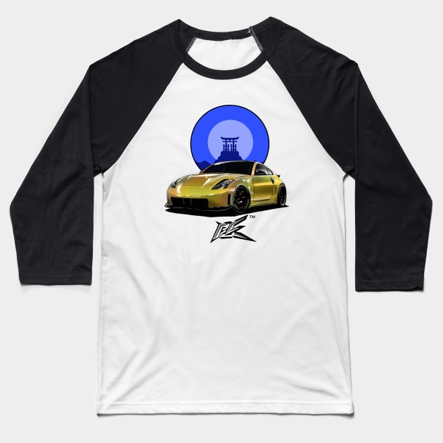 nismo 350z pearl yellow Baseball T-Shirt by naquash